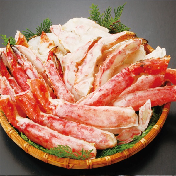 ごちそうグルメ 【送料無料】特大5Lたらばがにビードロ1kg(ボイル)お得な2セット ■（No.0010）