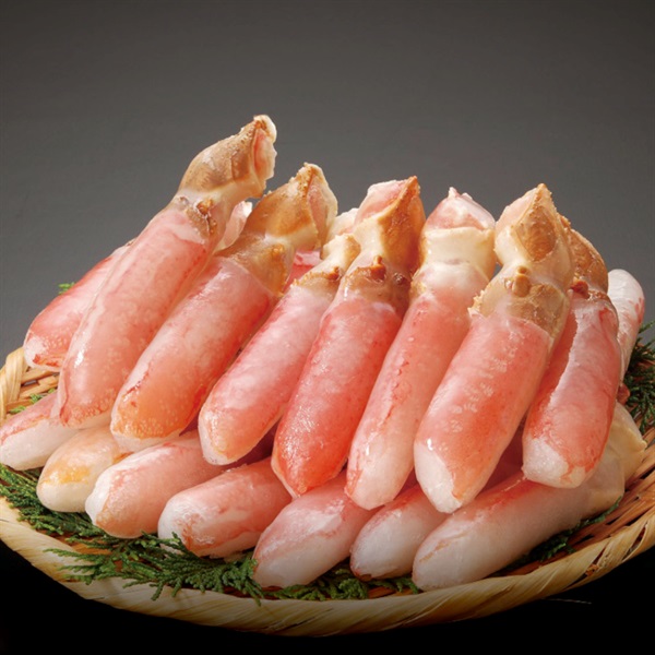 ごちそうグルメ 【送料無料】5Ｌジャンボずわいがに爪下脚むき身 1kg  お得な2セット　■(No.0012)