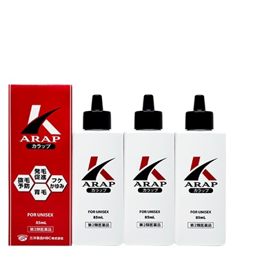 3ヶ月毎に3本お届けコース【第2類医薬品】発毛促進剤 カラップ KARAP 85mL/本（約30日分）育毛 抜毛予防 フケかゆみ 