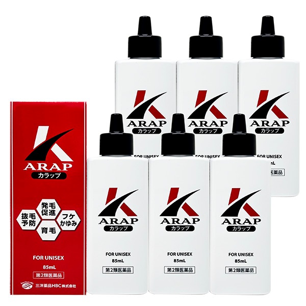 6ヶ月毎に6本お届けコース【第2類医薬品】発毛促進剤 カラップ KARAP 85mL/本（約30日分）育毛 抜毛予防 フケかゆみ  