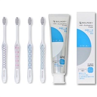 【医薬部外品】 歯磨き粉 ソラデー プレミアムホワイト F1450 100g+ROKUSEI 歯ブラシ4本セット