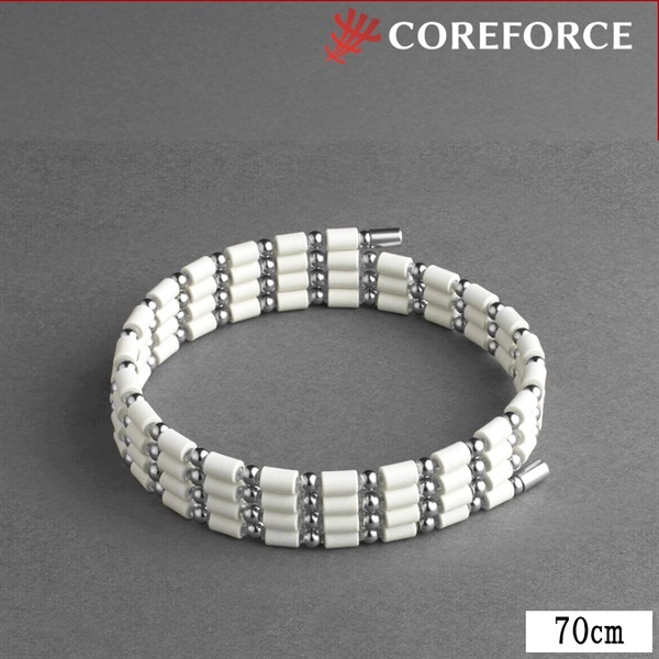 磁気健康雑貨 コアフォースループ ホワイト SUS 70cm
