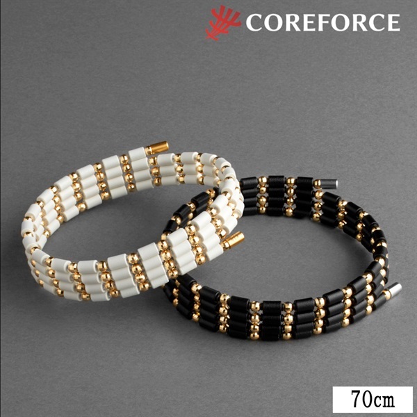 磁気健康雑貨 コアフォースループ ホワイト K18ゴールド 70cm