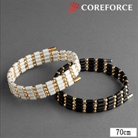 磁気健康雑貨 コアフォースループ ブラック K18ゴールド 70cm