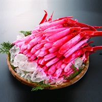 ズワイガニ 7L北海道産お刺身用極太紅ずわいがに脚むき身(生冷凍) 1kg