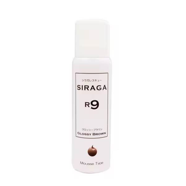SIRAGA R9 白髪染め ムースタイプ 3本セット 白髪隠しムース シラガレスキュー グロッシーブラウン 80g